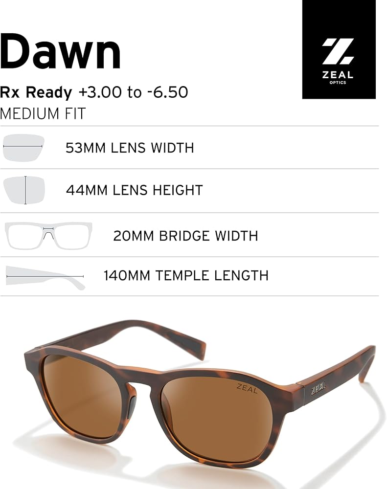 Amazon.com: Zeal Optics Dawn | Plant-Based Polarized Sunglasses